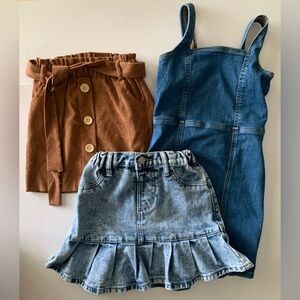 Girls Denim Skirts / Corduroy Skirt Size 7 Set Of 3